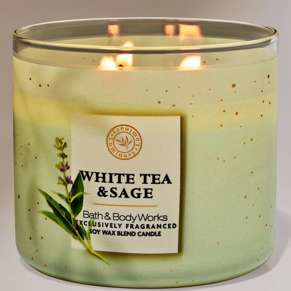 WHITE TEA & SAGE 3-Wick Candle - Picture 1 of 2